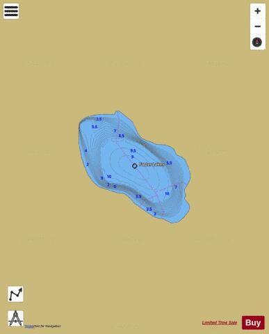 Foster Lakes depth contour Map - i-Boating App