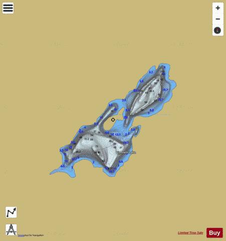 Gannett Lake depth contour Map - i-Boating App