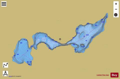 Gaspard Lake depth contour Map - i-Boating App