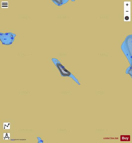 Gavia # 3 Lake depth contour Map - i-Boating App