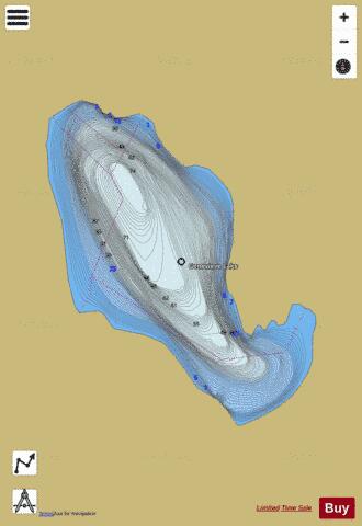 Genevieve Lake depth contour Map - i-Boating App