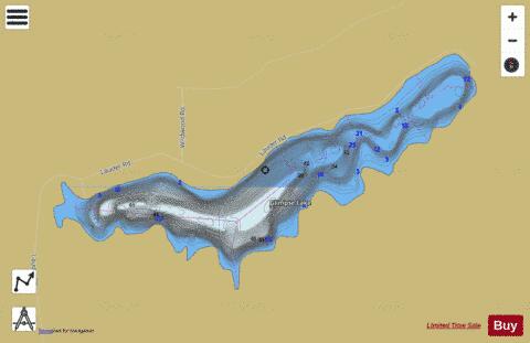 Glimpse Lake depth contour Map - i-Boating App