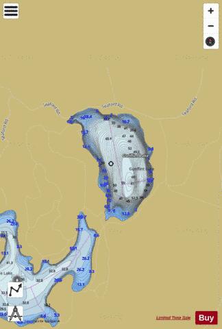 Gunflint Lake depth contour Map - i-Boating App