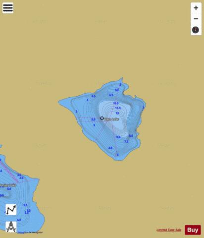 Harp Lake depth contour Map - i-Boating App