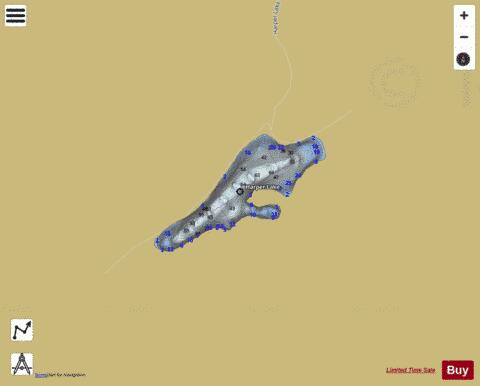 Harper Lake depth contour Map - i-Boating App