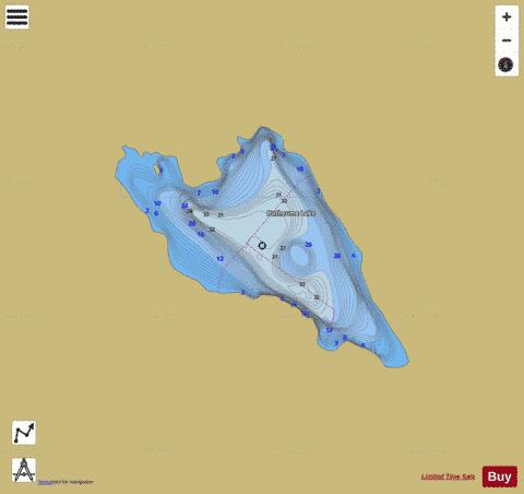 Hatheume Lake depth contour Map - i-Boating App