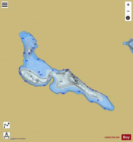Haul Lake depth contour Map - i-Boating App