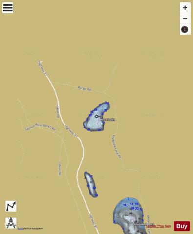Madelaine #2 Lake depth contour Map - i-Boating App