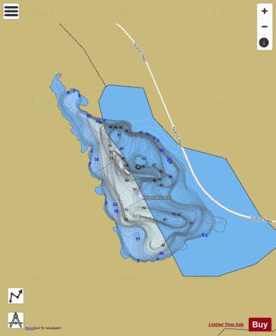 Hoomak Lake depth contour Map - i-Boating App