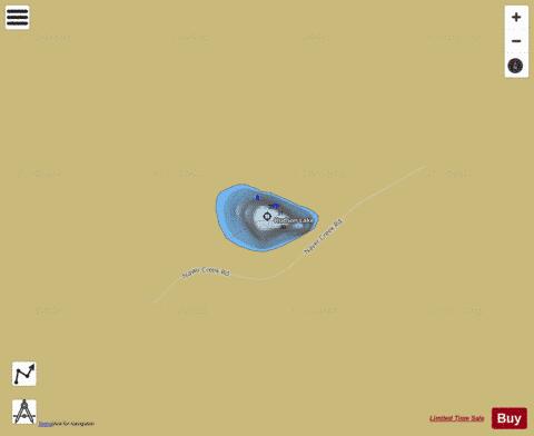 Hudson Lake depth contour Map - i-Boating App