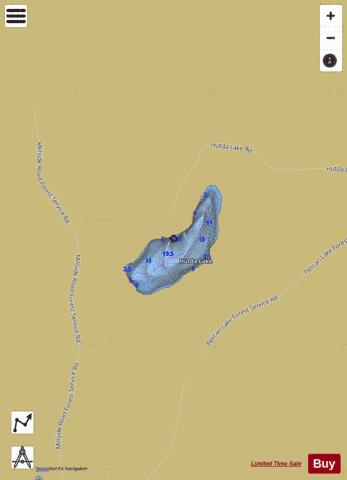 Hutda Lake depth contour Map - i-Boating App