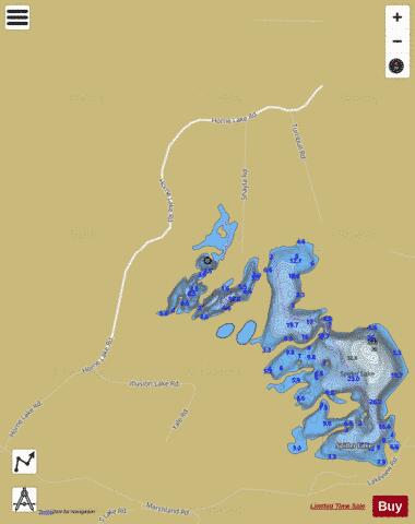 Illusion Lakes depth contour Map - i-Boating App