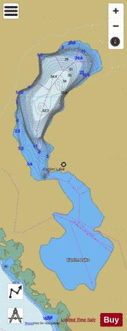 Kanim Lake depth contour Map - i-Boating App