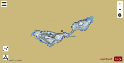 King Salmon Lake depth contour Map - i-Boating App