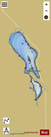 Kitwanga Lake depth contour Map - i-Boating App