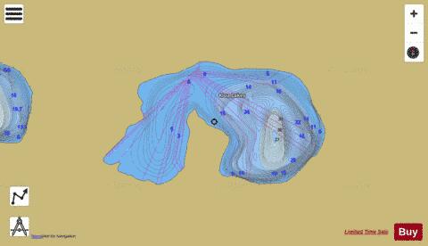East Klua Lake depth contour Map - i-Boating App