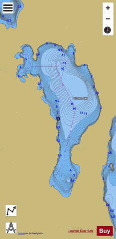 Knox Lake depth contour Map - i-Boating App