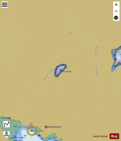Lake Stowell depth contour Map - i-Boating App