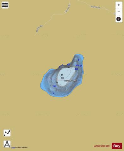 Lazaroff Lake depth contour Map - i-Boating App
