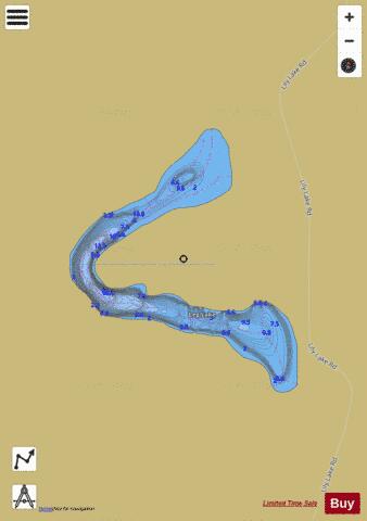 Leg Lake depth contour Map - i-Boating App