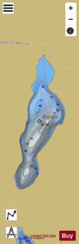 Lions Lake depth contour Map - i-Boating App