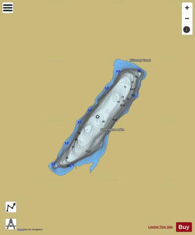 Little Dease Lake depth contour Map - i-Boating App