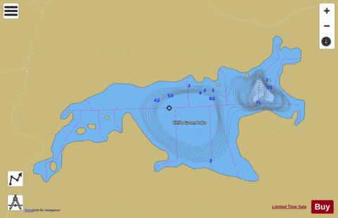 Little Green Lake depth contour Map - i-Boating App
