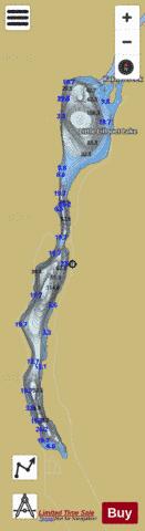 Little Lillooet Lake depth contour Map - i-Boating App