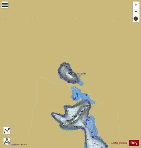 Little Mosquito Lake depth contour Map - i-Boating App