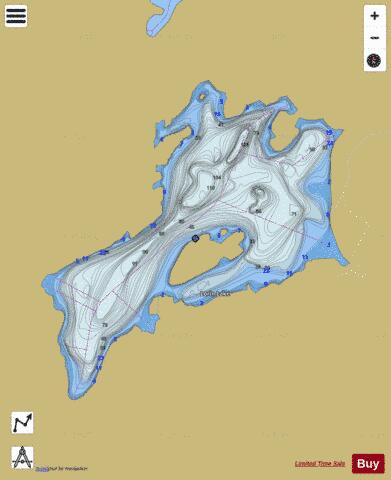 Lorin Lake depth contour Map - i-Boating App