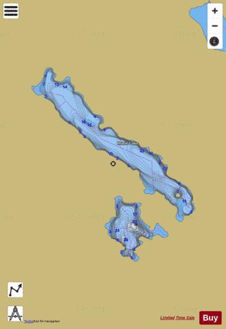 Marie Lake depth contour Map - i-Boating App