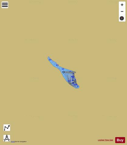 Martha Lake depth contour Map - i-Boating App
