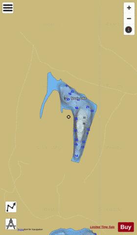 Mavis Lake depth contour Map - i-Boating App