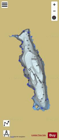 Maxan Lake depth contour Map - i-Boating App