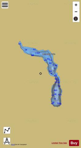 McDonell Lake depth contour Map - i-Boating App