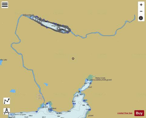 Megin Lake depth contour Map - i-Boating App