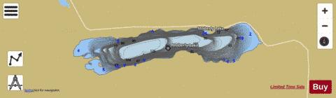 Moberly Lake depth contour Map - i-Boating App