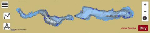 Moffat Lakes depth contour Map - i-Boating App