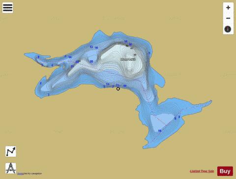 Mons Lake depth contour Map - i-Boating App