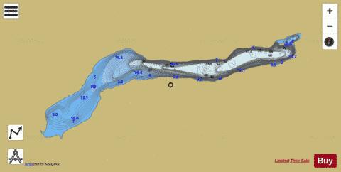 Moose Lake depth contour Map - i-Boating App