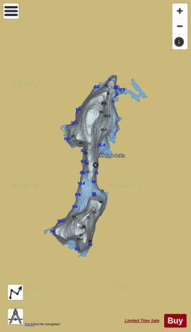 Motase Lake depth contour Map - i-Boating App