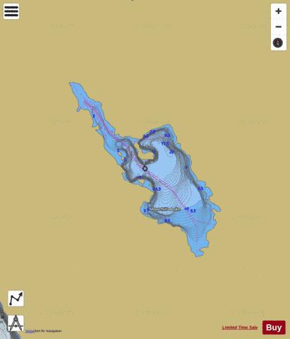 Mowchilla Lake depth contour Map - i-Boating App