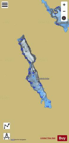 Mowdade Lake depth contour Map - i-Boating App