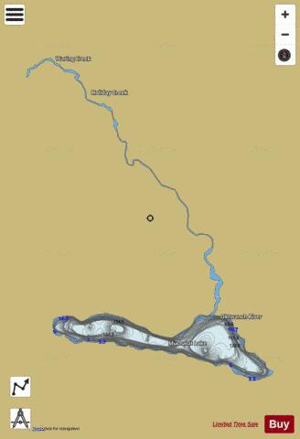 Muchalat Lake depth contour Map - i-Boating App