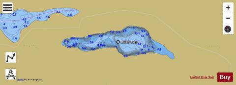 Muddy Lake depth contour Map - i-Boating App
