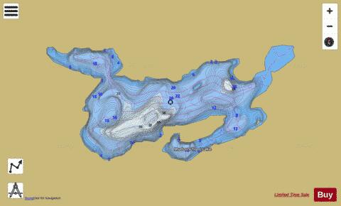Mudzenchoot Lake depth contour Map - i-Boating App