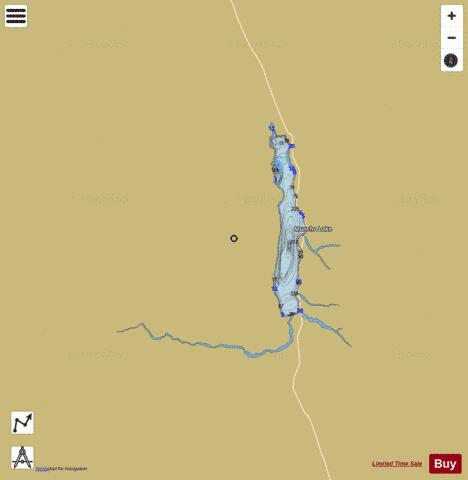 Muncho Lake depth contour Map - i-Boating App