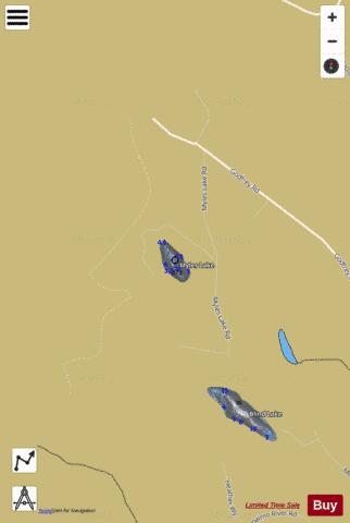 Myles Lake depth contour Map - i-Boating App