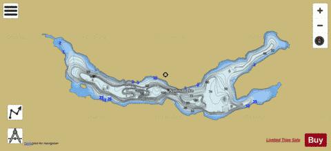 Nadina Lake depth contour Map - i-Boating App