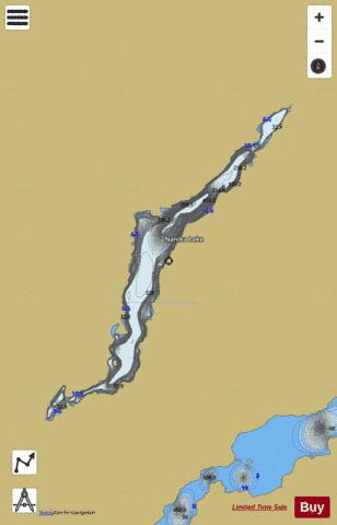 Nanika Lake depth contour Map - i-Boating App